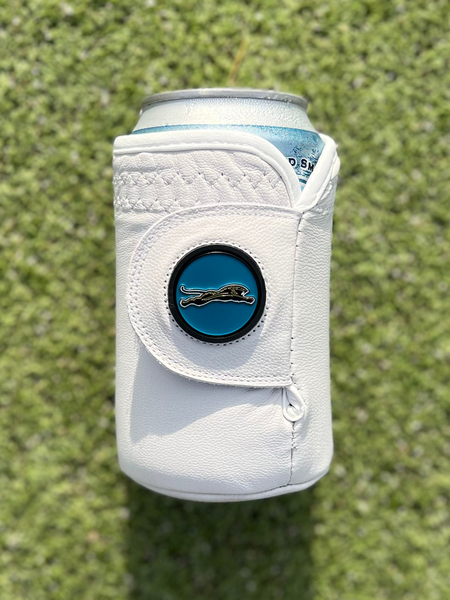 Original golf glove Gloozie coozie with jacksonville jaguars ball marker