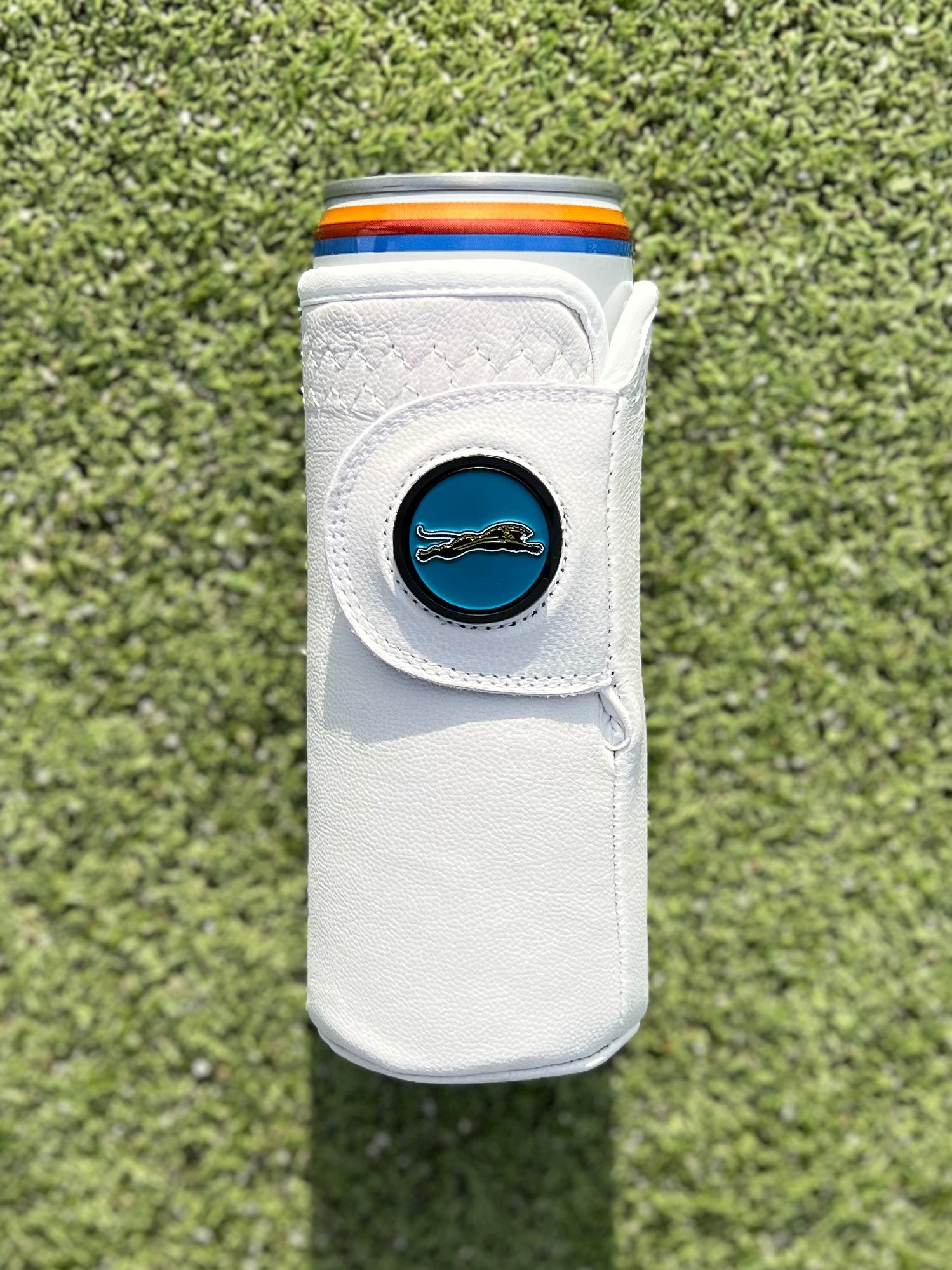 Tall golf glove Gloozie coozie with jacksonville jaguars ball marker