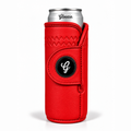 Slim Sunday red Gloozie golf coozie with black G ball marker
