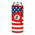 Slim Gloozie ‘Merica American flag patriotic golf can cooler with red, white and blue design custom eagle ball marker